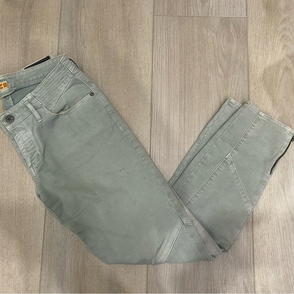 BOSS ORANGE Denim - BOSS ORANGE HUGO BOSS pale green moto style slim fit jeans size 28